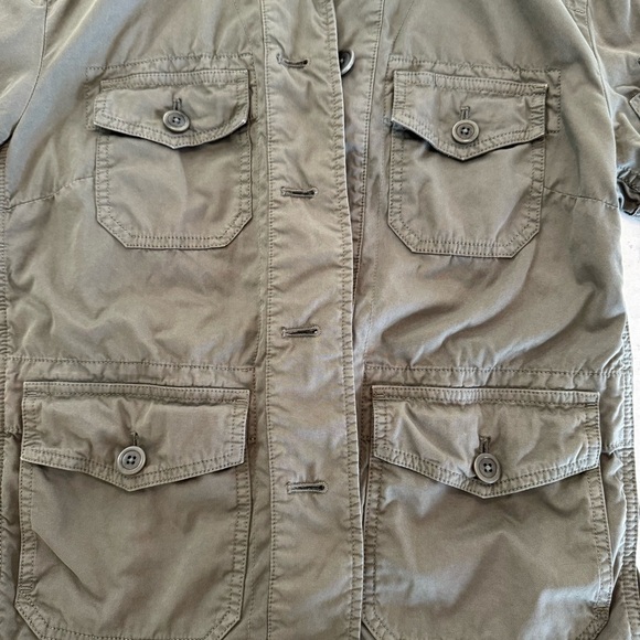 J Crew Classic Twill Chino Coat Olive Green Women’s Size XS - Picture 6 of 8